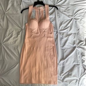 Pink Charlotte Russe body con dress size small.